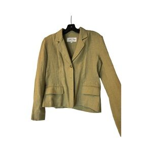 Tasha Polizzi, green linen jacket size s